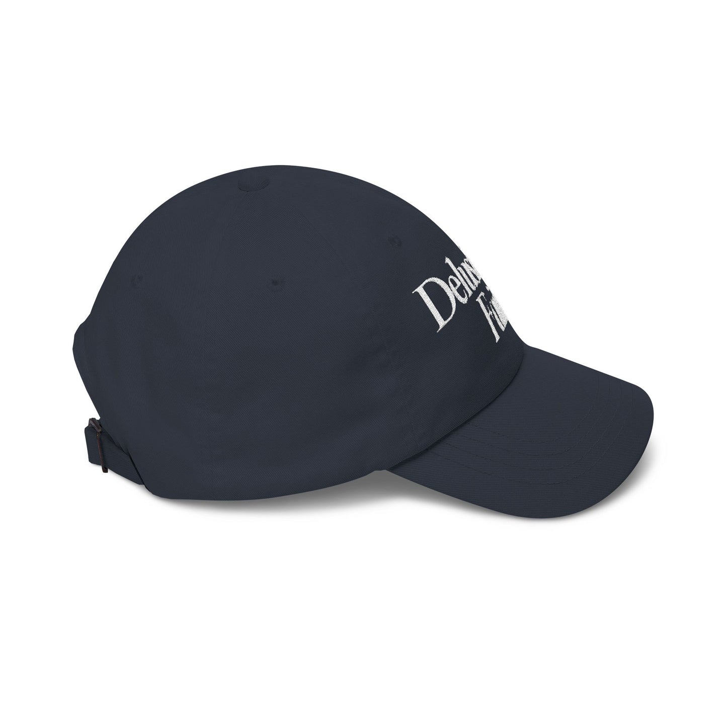 Delusional Faith Navy Blue Dad Cap – Faith Based Streetwear Hat