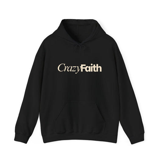 “Crazy Faith” Black Hoodie – Premium Inspirational Streetwear