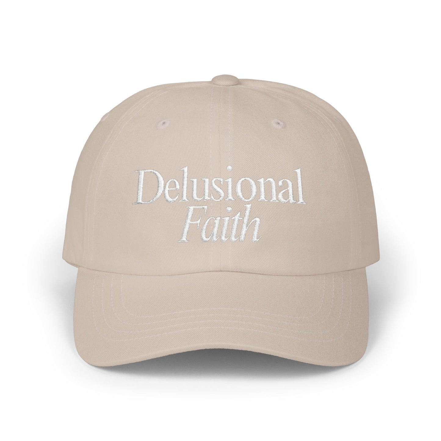 Delusional Faith Dad Cap – Faith Based Streetwear Hat